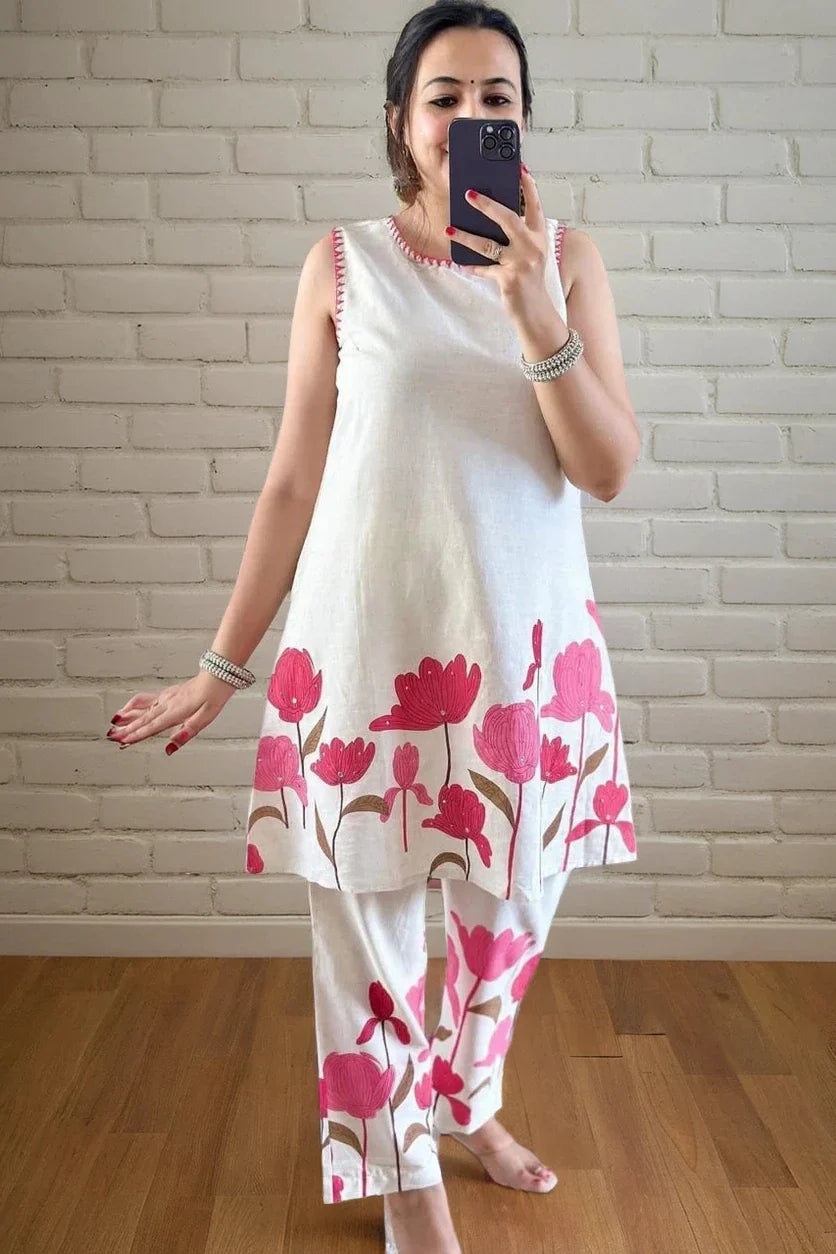 Rose Blush Linen Co-Ord Set