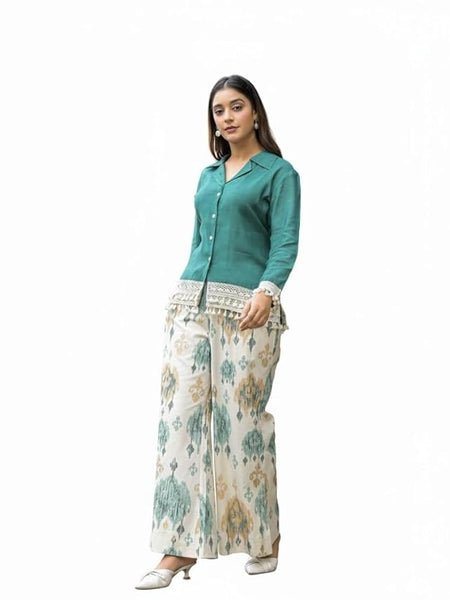 Ziya Teal Printed Co-ord Set