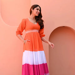 Zaria Sunset Colorblock Dress