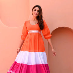 Zaria Sunset Colorblock Dress