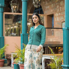 Ziya Teal Printed Co-ord Set