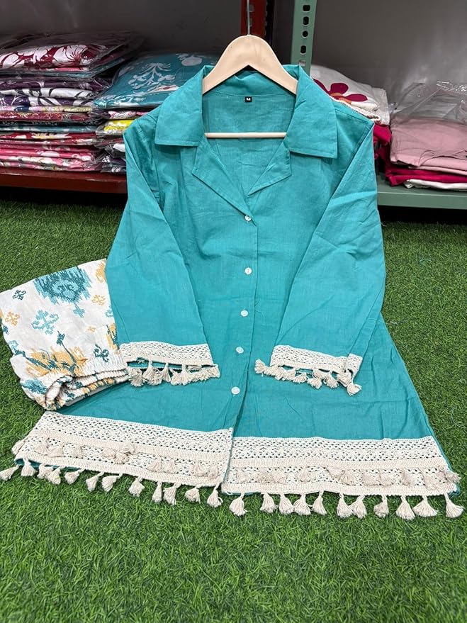 Ziya Teal Printed Co-ord Set