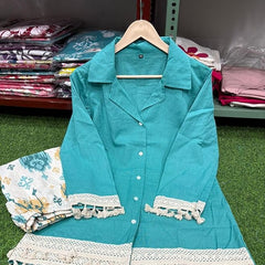 Ziya Teal Printed Co-ord Set