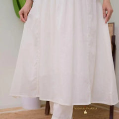 Noor-e-Gul Ivory Embroidered  Rayon Kurta Set