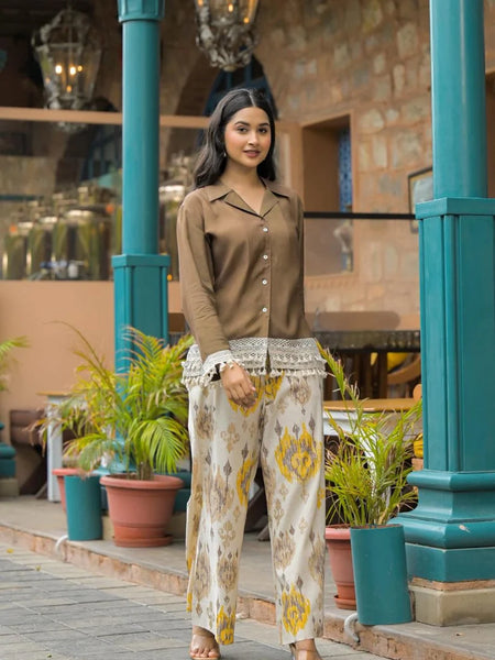 Aarohi Earthtone Printed Co-ord Set