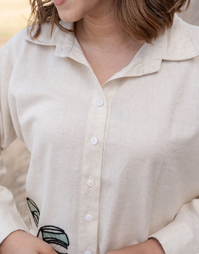 Ivory Muse Hand-Art Co-Ord Set