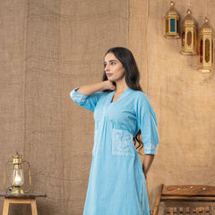 Neelara Hand-Embroidered Kurta Pant Set