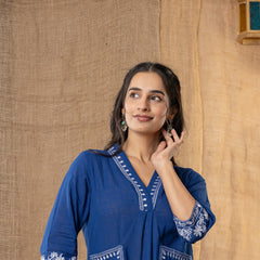 Neelam Hand-Embroidered Kurta Pant Set