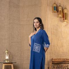Neelam Hand-Embroidered Kurta Pant Set