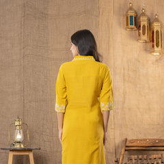 Sunehri Hand-Embroidered Kurta Pant Set