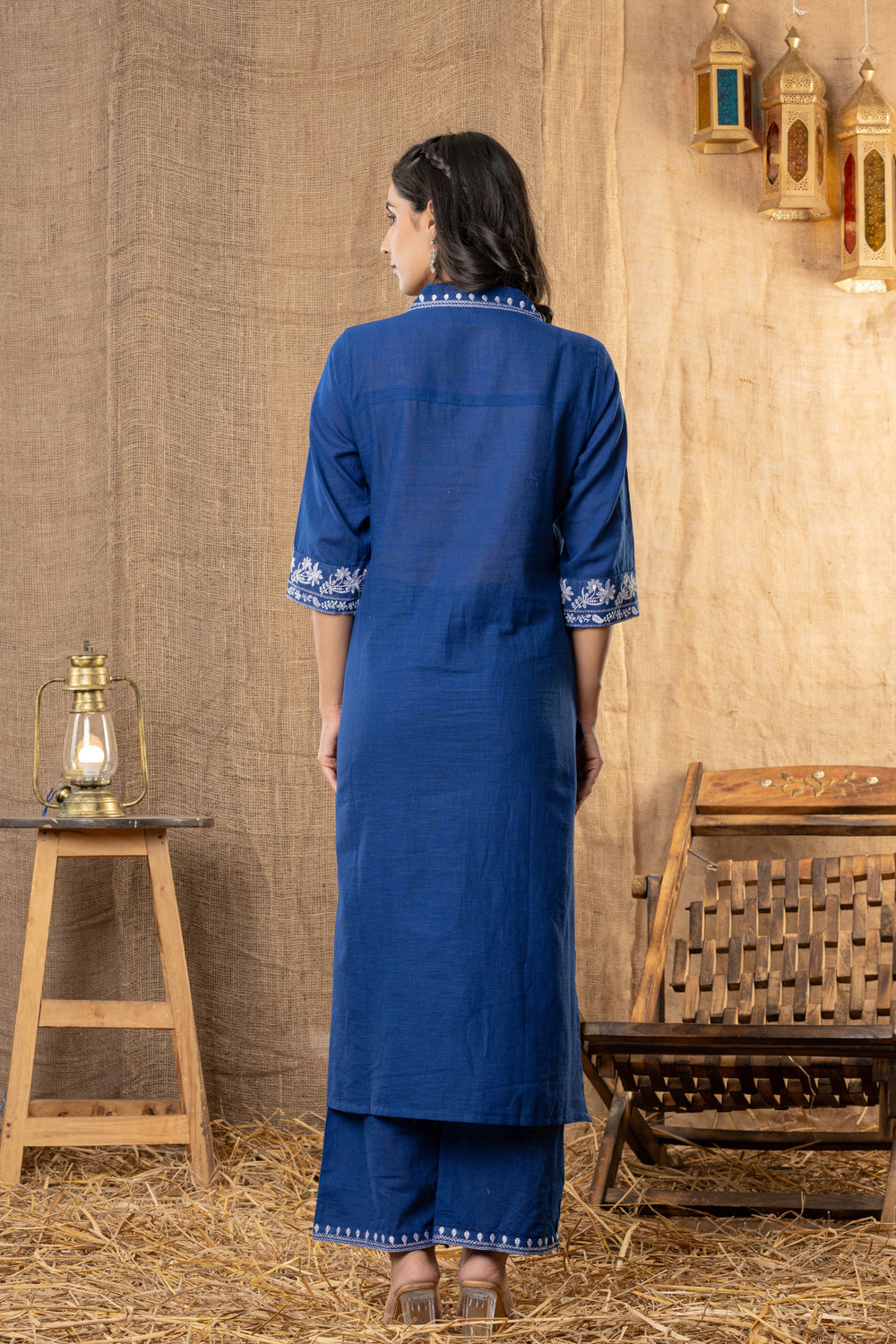 Neelam Hand-Embroidered Kurta Pant Set