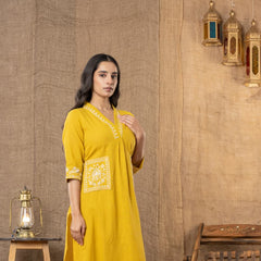 Sunehri Hand-Embroidered Kurta Pant Set