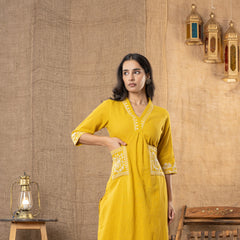 Sunehri Hand-Embroidered Kurta Pant Set