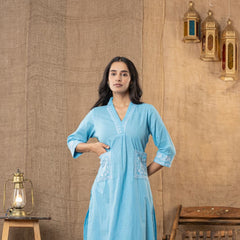 Neelara Hand-Embroidered Kurta Pant Set