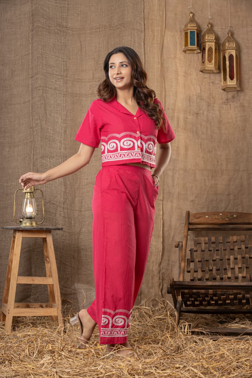 Gulabi Spiral Co-Ord Set