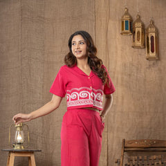 Gulabi Spiral Co-Ord Set