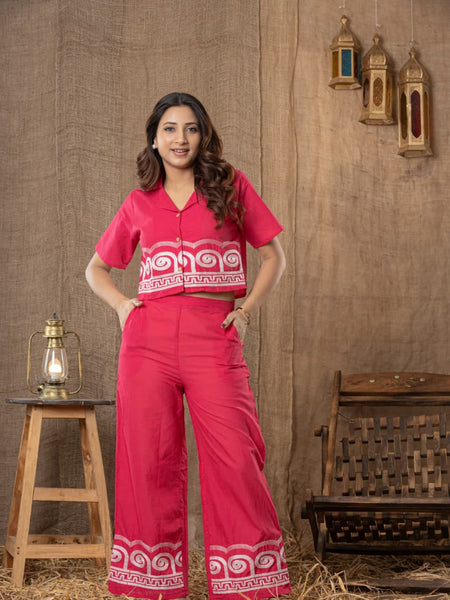 Gulabi Spiral Co-Ord Set