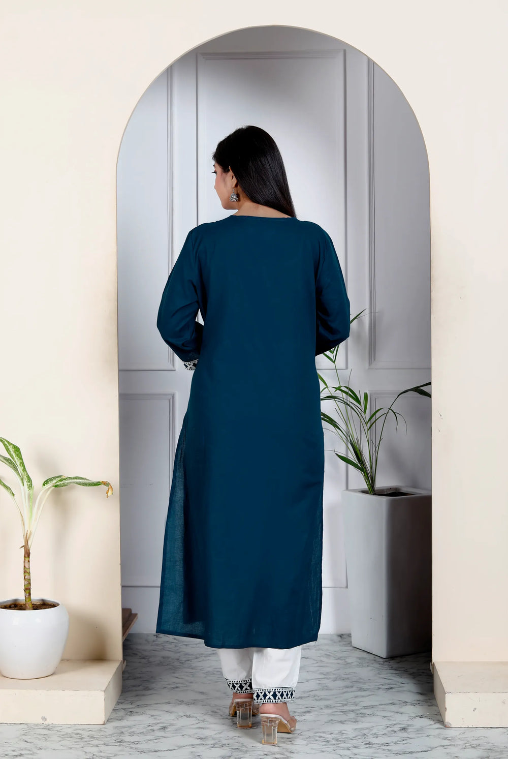 Lucknowi Cotton Suit Set