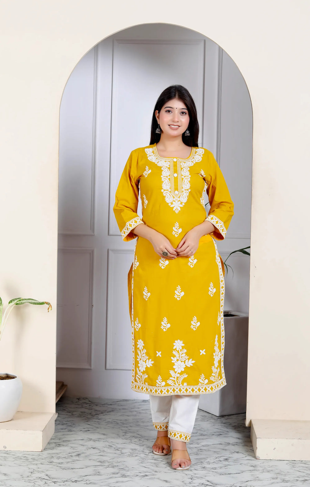 Lucknowi Cotton Suit Set