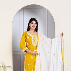 Lucknowi Cotton Suit Set