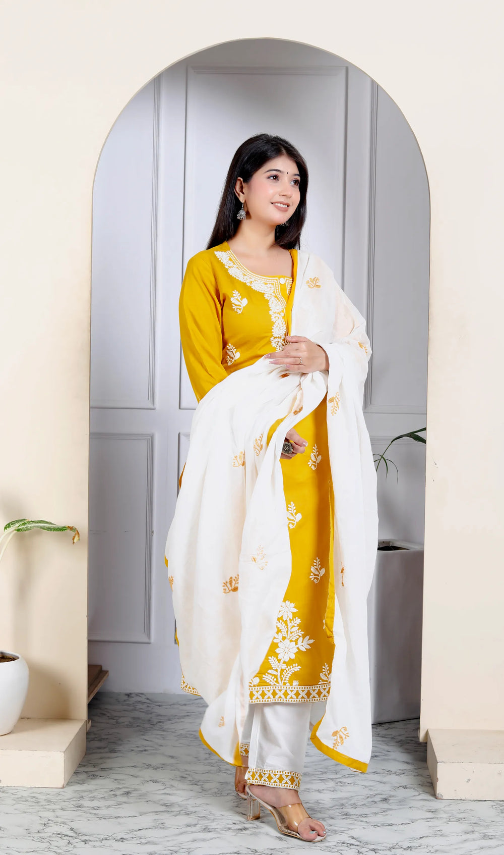Lucknowi Cotton Suit Set