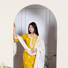 Lucknowi Cotton Suit Set