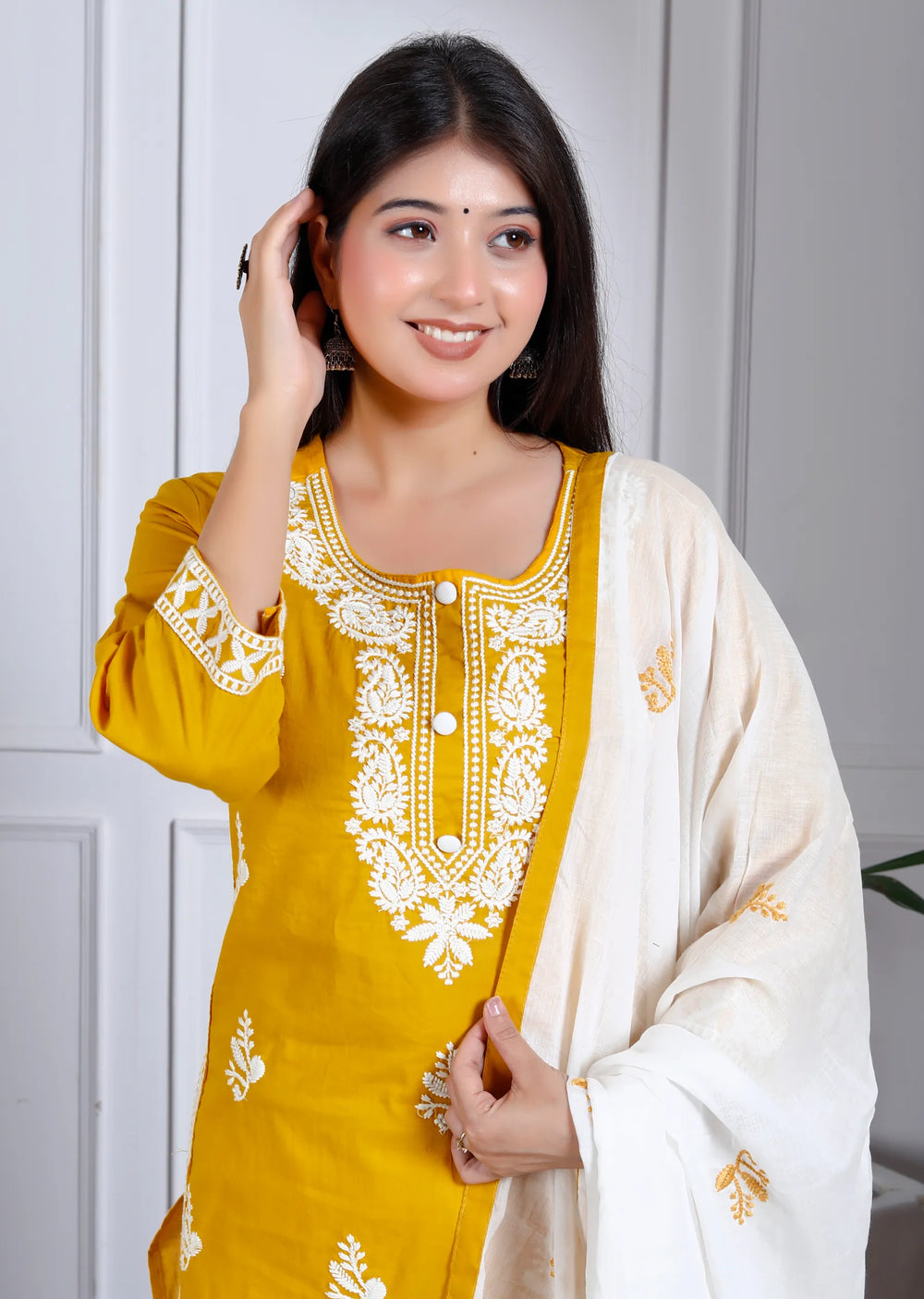 Lucknowi Cotton Suit Set