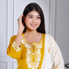 Lucknowi Cotton Suit Set