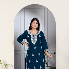 Lucknowi Cotton Suit Set