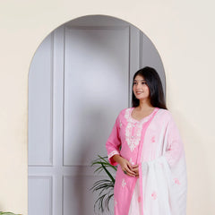 Lucknowi Cotton Suit Set