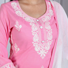 Lucknowi Cotton Suit Set