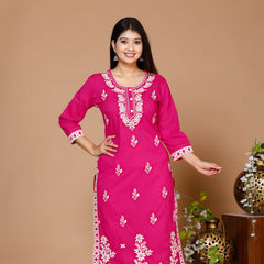 Lucknowi Cotton Suit Set