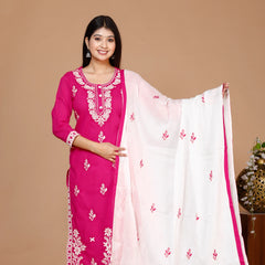 Lucknowi Cotton Suit Set