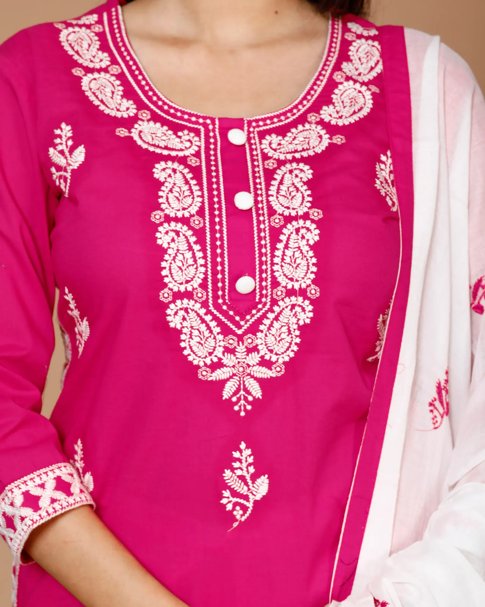 Lucknowi Cotton Suit Set