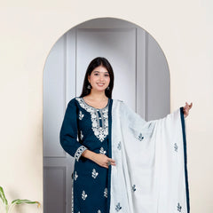 Lucknowi Cotton Suit Set