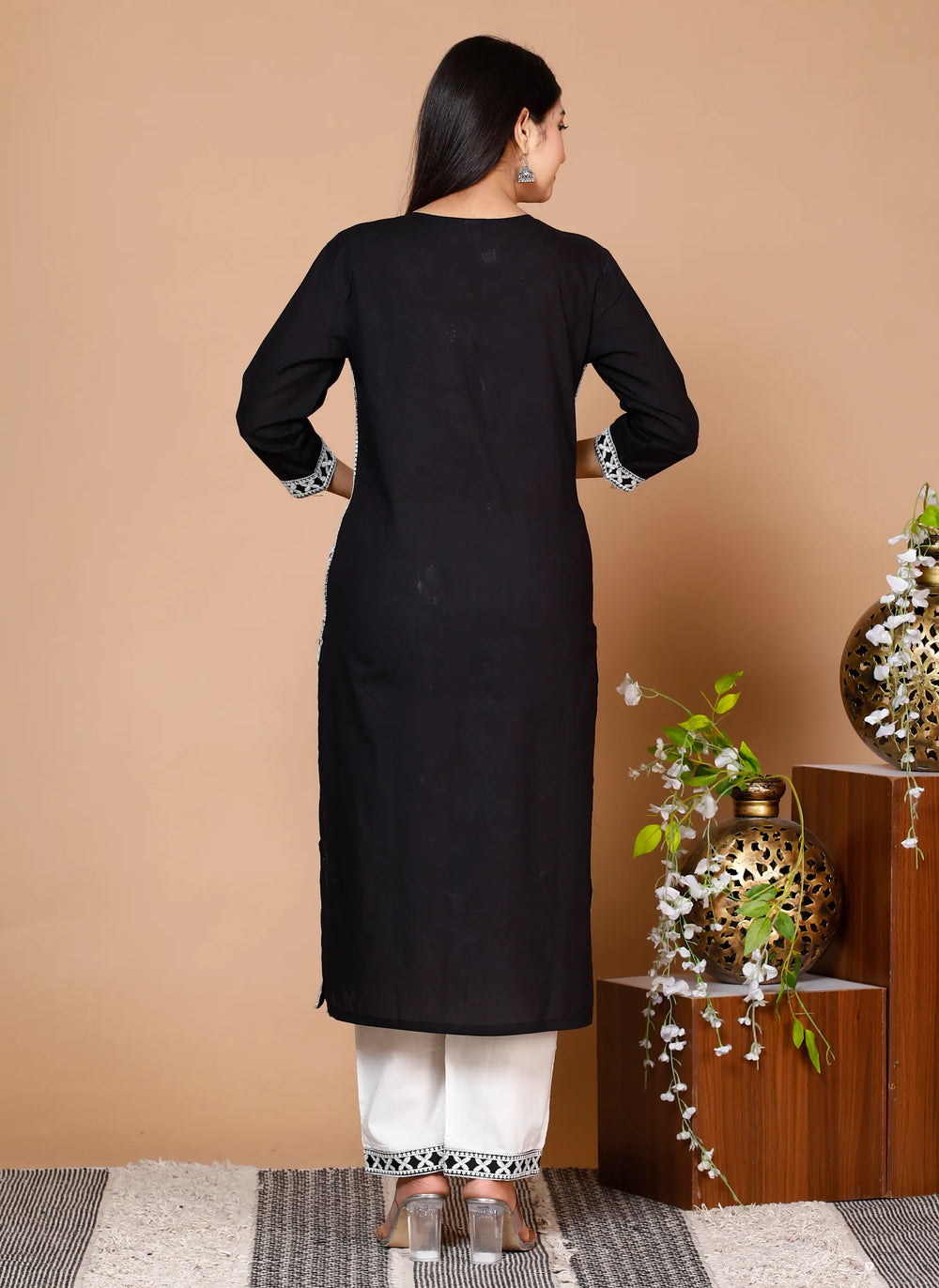 Lucknowi Cotton Suit Set