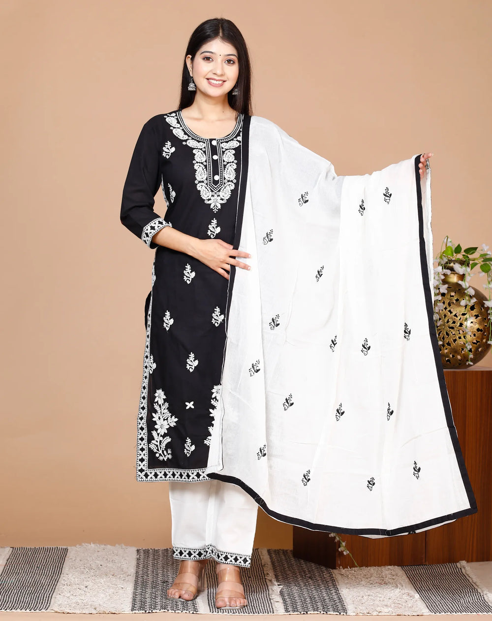 Lucknowi Cotton Suit Set