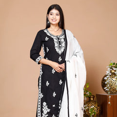 Lucknowi Cotton Suit Set