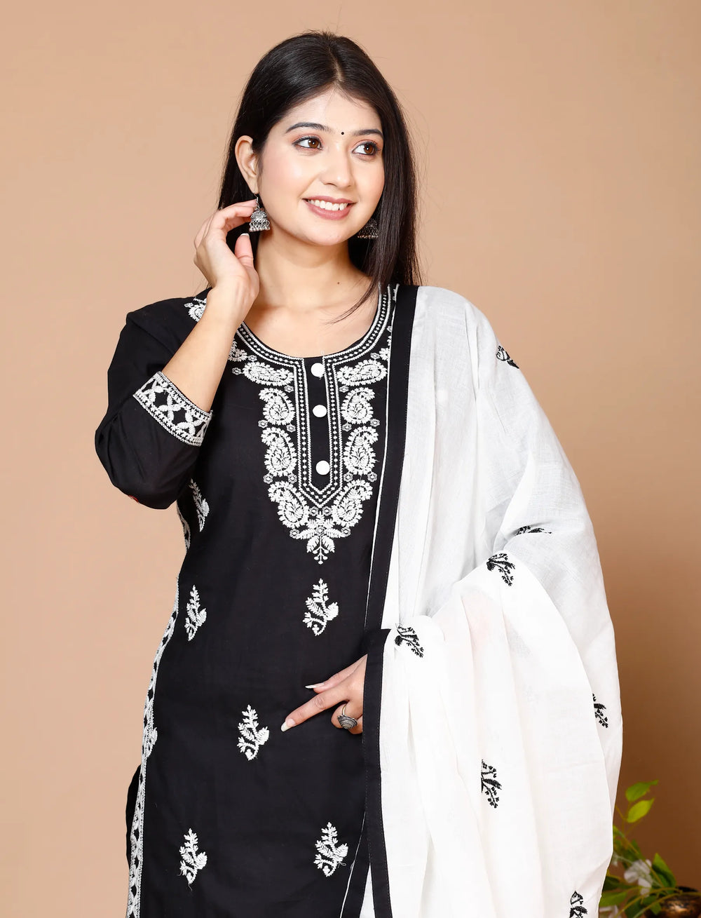 Lucknowi Cotton Suit Set
