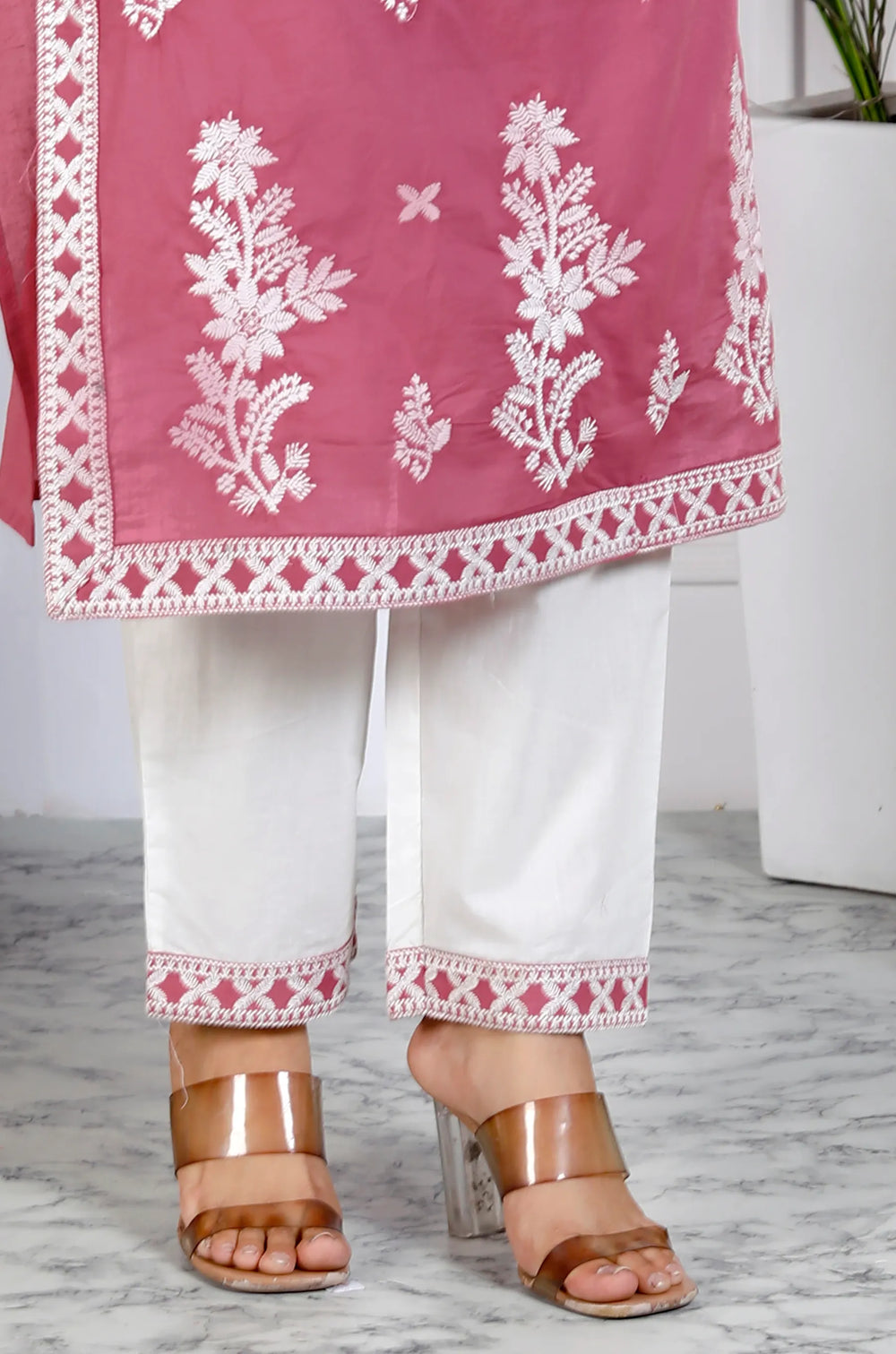 Lucknowi Cotton Suit Set