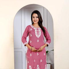 Lucknowi Cotton Suit Set