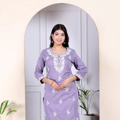Lucknowi Cotton Suit Set