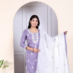 Lucknowi Cotton Suit Set