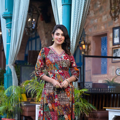 Multi-Tone Rayon Suit Set