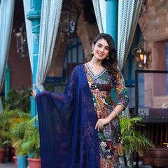 Multi-Tone Rayon Suit Set