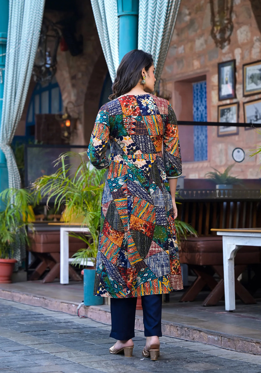 Multi-Tone Rayon Suit Set