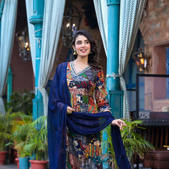 Multi-Tone Rayon Suit Set