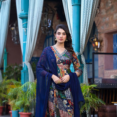 Multi-Tone Rayon Suit Set