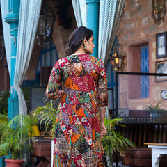 Multi-Tone Rayon Suit Set