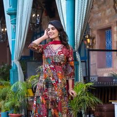 Multi-Tone Rayon Suit Set